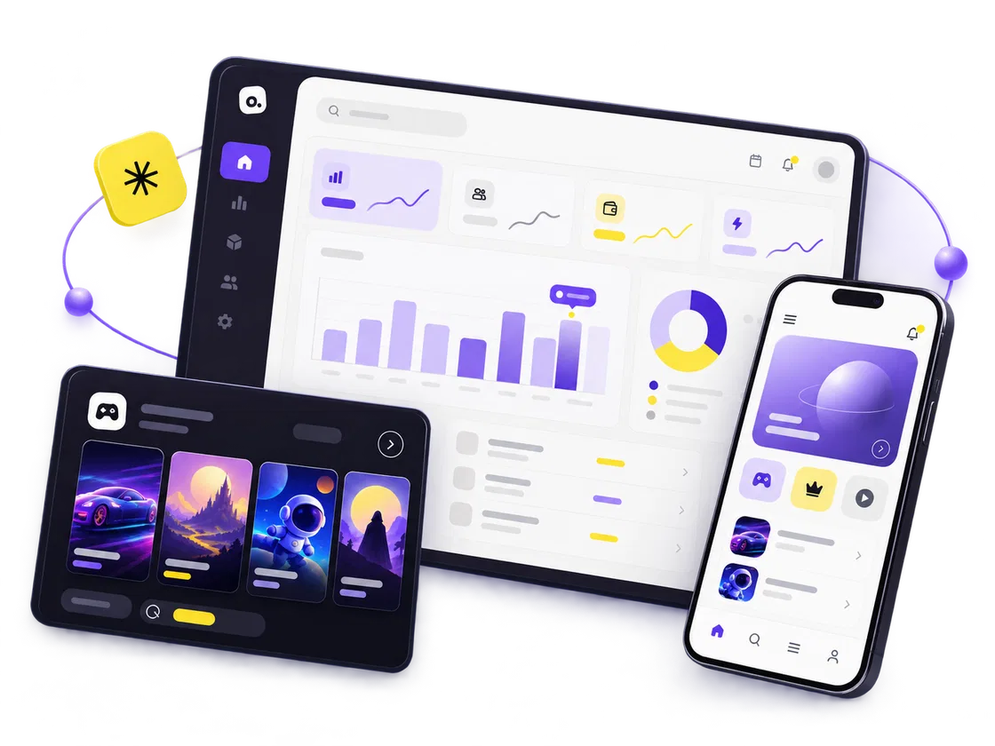 Custom software interface concept across multiple platforms