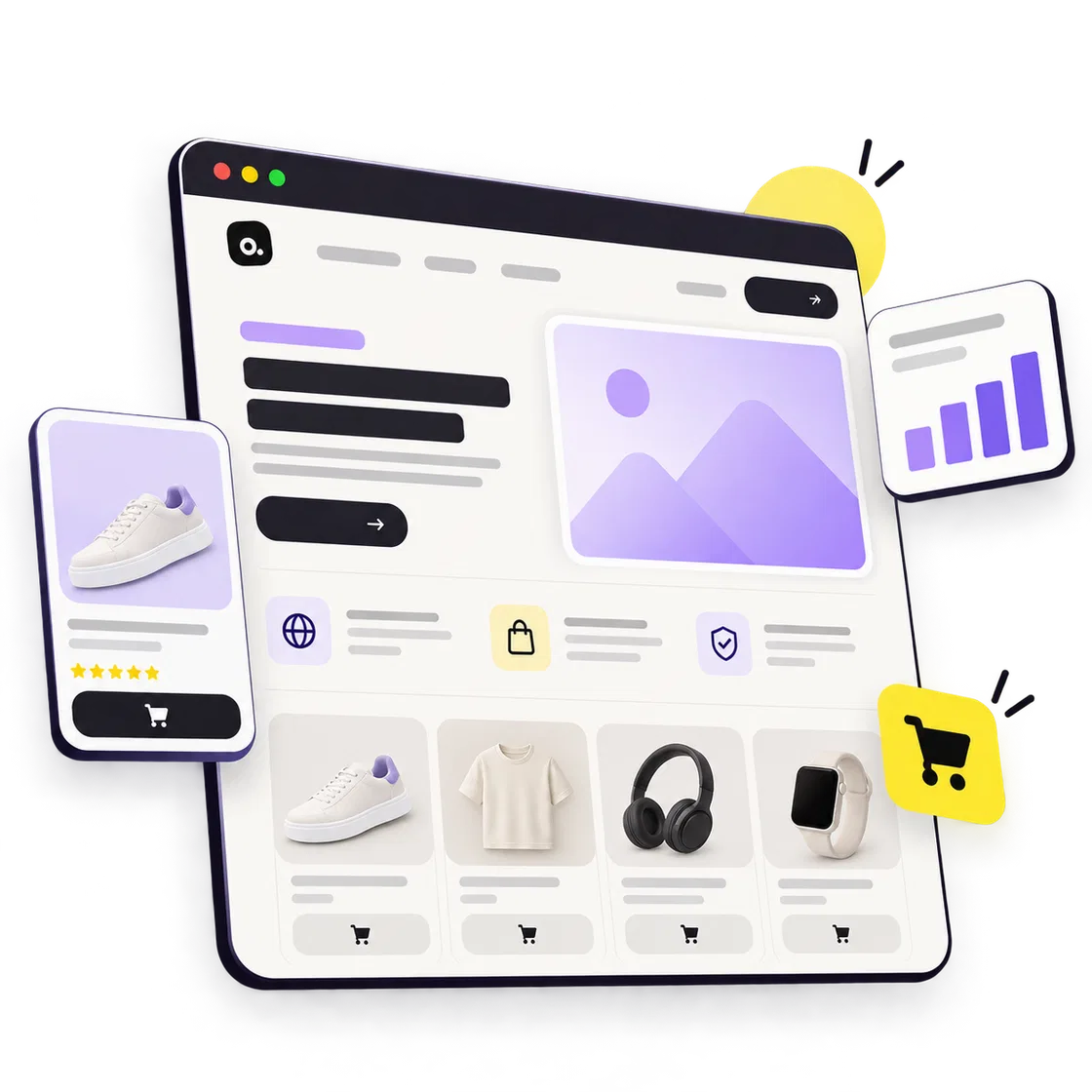 Website and e-commerce storefront concept